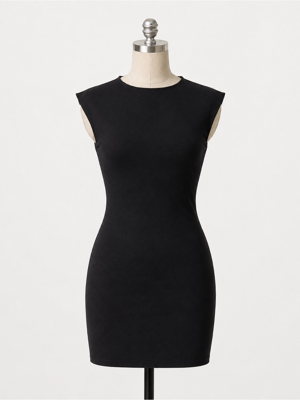 Zara Black Sleeveless Mini Sheath Dress